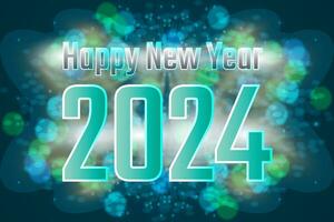 Happy new year background design with christmas light element vector