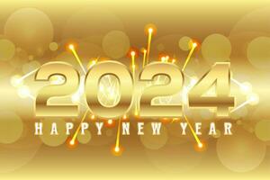 Happy new year background design with christmas light element vector