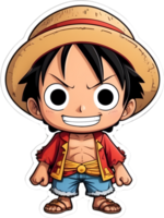 1 peça adesivo ai generativo luffy ai generativo png