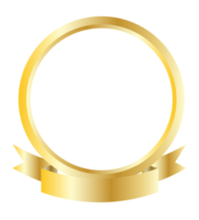 golden circle with ribbon png transparent