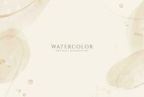 Abstract horizontal watercolor background. Neutral light colored empty space background illustration vector