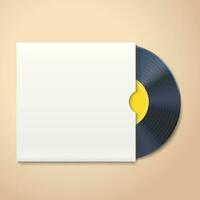 vinyl record with shadow vector