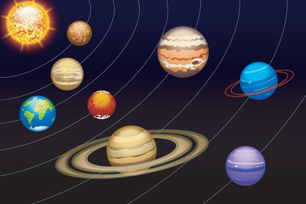 solar system cartoon
