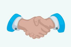 handshake cartoon isolated vector