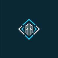 AA initial monogram logo with square style design vector