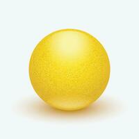 yellow color ball vector