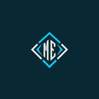 ME initial monogram logo with square style design vector