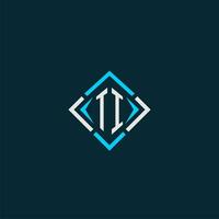 TI initial monogram logo with square style design vector