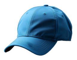 blue hat mockup template with side view, isolated on transparent background, generative ai png