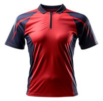 Armada rojo Deportes jersey Bosquejo con frente ver aislado en transparente fondo, ai generativo png