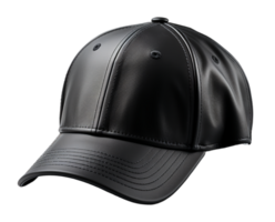 black hat mockup template with side view, isolated on transparent background, generative ai png