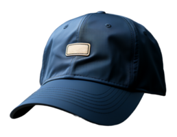 navy hat mockup template with side view, isolated on transparent background, ai generative png