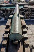 Antique metal cannon photo