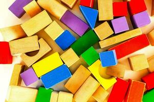 Assorted wooden blocks photo