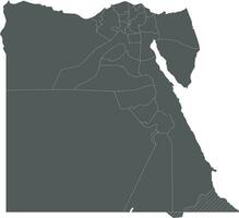 Vector blank map of Egypt with governorates or provinces and administrative divisions. Editable and clearly labeled layers.