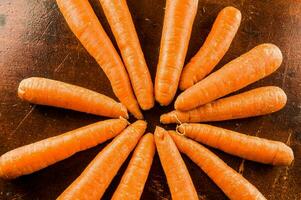 a group of carrots arranged in a circle photo