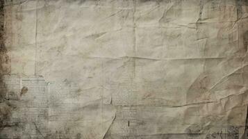 Realistic Photo of Newspaper Paper Grunge Vintage Old Aged Texture Background