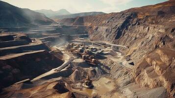 Height View of An Open Pit Mining Site photo