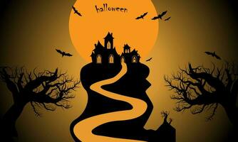 halloween pumpkin home background vector