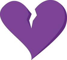 Broken Purple Heart vector