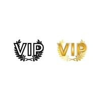 dos VIP íconos en blanco vector