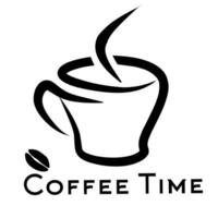 coffee cup vector logo design, simple illustration concept