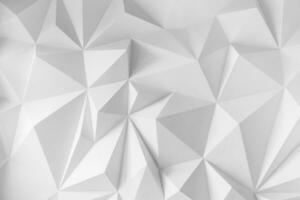 Photo of abstract background of polygons on white background.