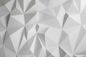 Photo of abstract background of polygons on white background.