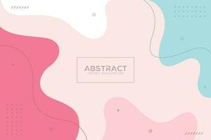 Modern abstract liquid colorful pastel memphis style background vector