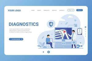 Orthopedics doctor web banner or landing page template vector