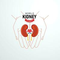 World Kidney day poster or banner vector illustration