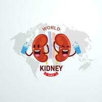 World Kidney day poster or banner vector illustration