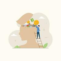 Upskill and learn new knowledge for personal growth and development illustration concept vector