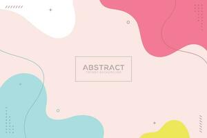 Modern abstract liquid colorful pastel memphis style background vector