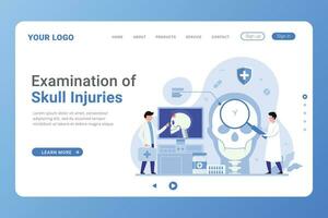 Orthopedics doctor web banner or landing page template vector