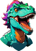 Dinosaur Mascot Head Character Design AI Generative png