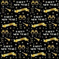 2024 New Years Eve Seamless Background Pattern vector
