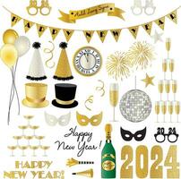 New Years Eve 2024 Vector Illustrations