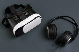 Virtual reality headset. Top view photo