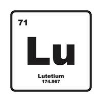 Lutetium element icon vector