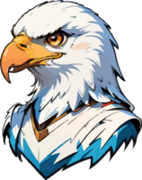 Eagle Head Mascot Sticker AI Generative png