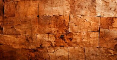 Balsa wood texture, panoramic old background - AI generated image photo