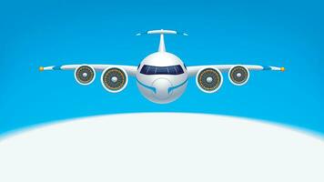 airplane front view vector