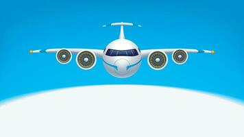 airplane front view vector