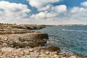 Beautiful scenery of Polignano a Mare, town in the province of Bari, Puglia. photo