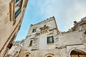 asombroso ver de el antiguo pueblo de matera, del Sur Italia. foto