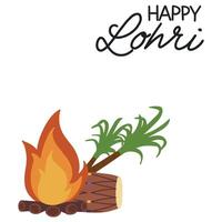 Happy lohri illustration vector