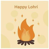 Happy lohri vector illustration