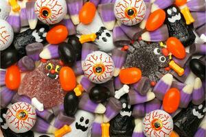 Colorful Assortment of Beads and Jewelry in Macro Close-Up photo