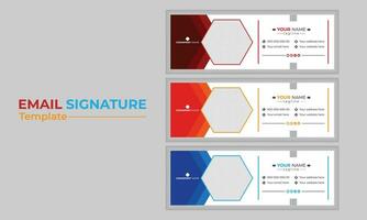 Modern Email signature design or email footer vector template